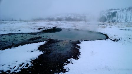 Natural Hot Water Geysir Iceland 2013